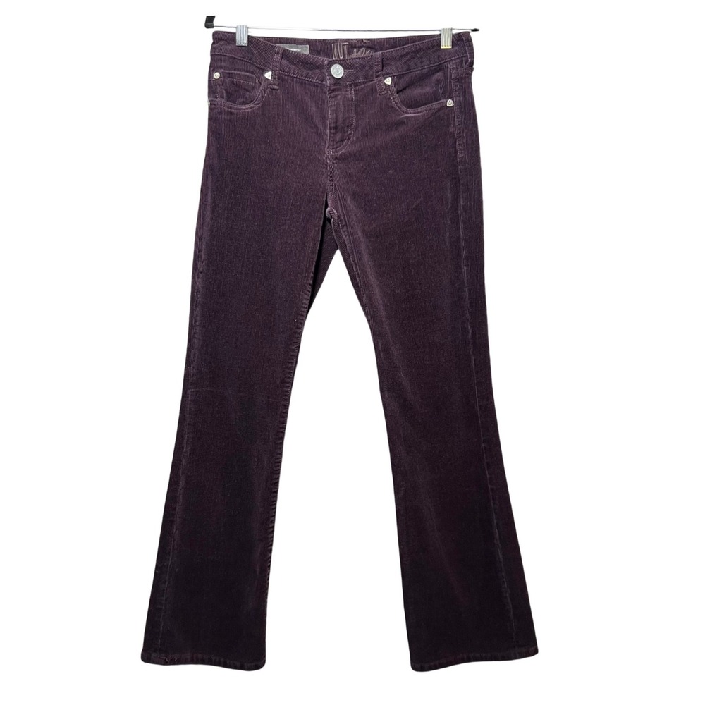 Kut from the Kloth Farrah Baby Bootcut Purple Corduroy Pants Size 6 Plum Stretch